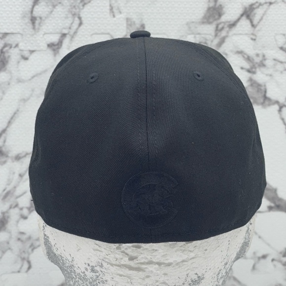 Men's New Era Cap Black Chicago Cubs 59FIFTY MLB NWT - Picture 3 of 6